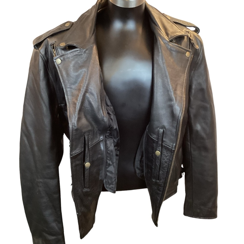 Xelement Classic Leather Motorcycle Jacket - Picture 6 of 16